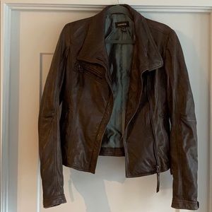 DANIER - Genuine Leather Brown Motorcycle Style